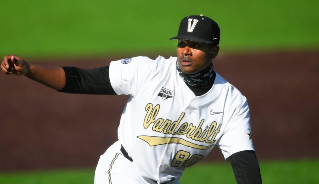 Kumar Rocker 408 Texas Rangers Pitching Prospect Kumar Rocker Returns to the Mound After ...